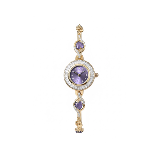 MEIBIN M1699L Luxury Crystal Bracelet Ladies Watch-Lavender