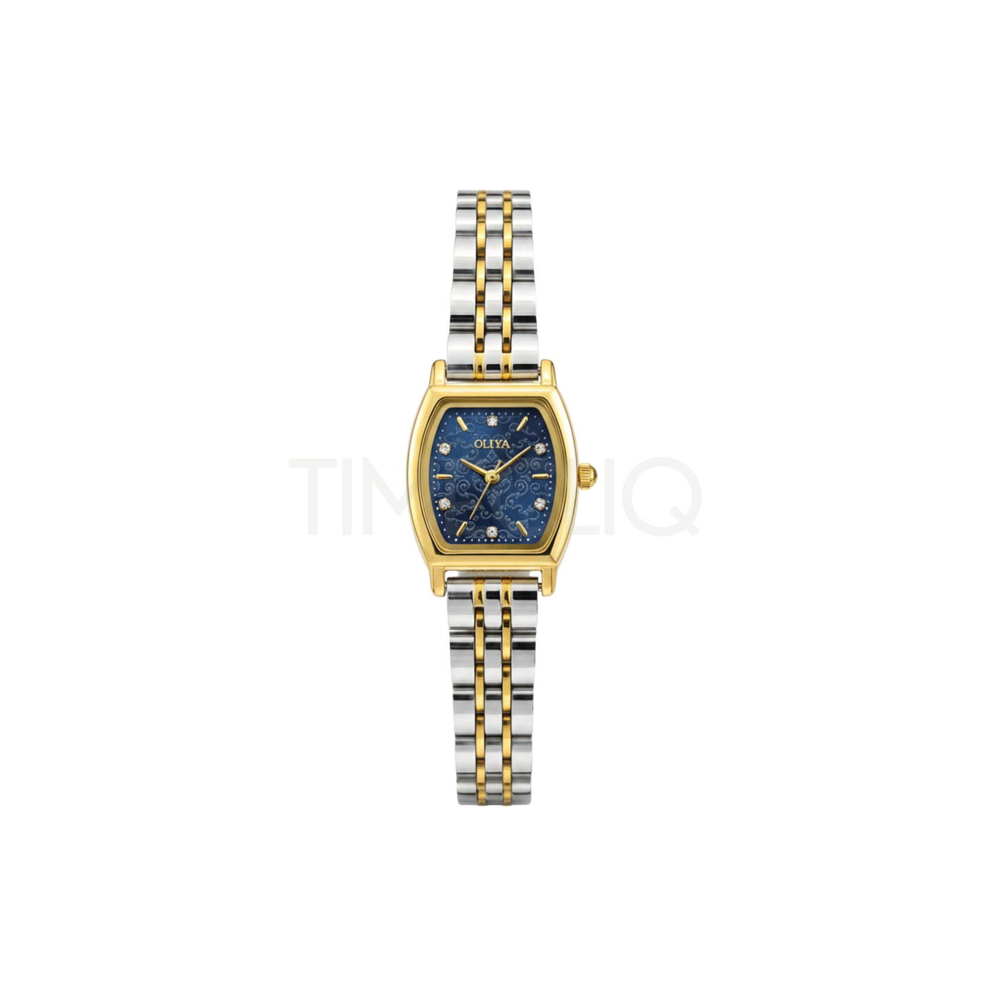 Oliya 2001 Luxury Two Toned Ladies Watch- Blue Dial