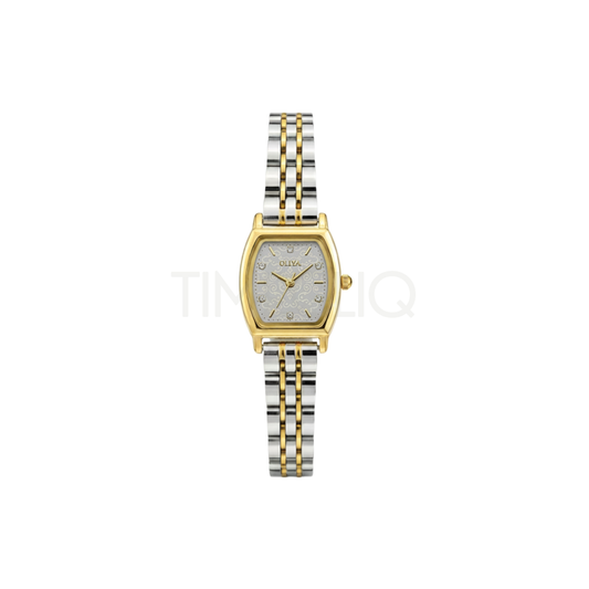 Oliya 2001 Luxury Two Toned Ladies Watch- Grey Dial