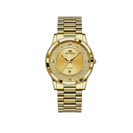 Bestwin 232 Classic Luxury Quartz Men's Watch Gold