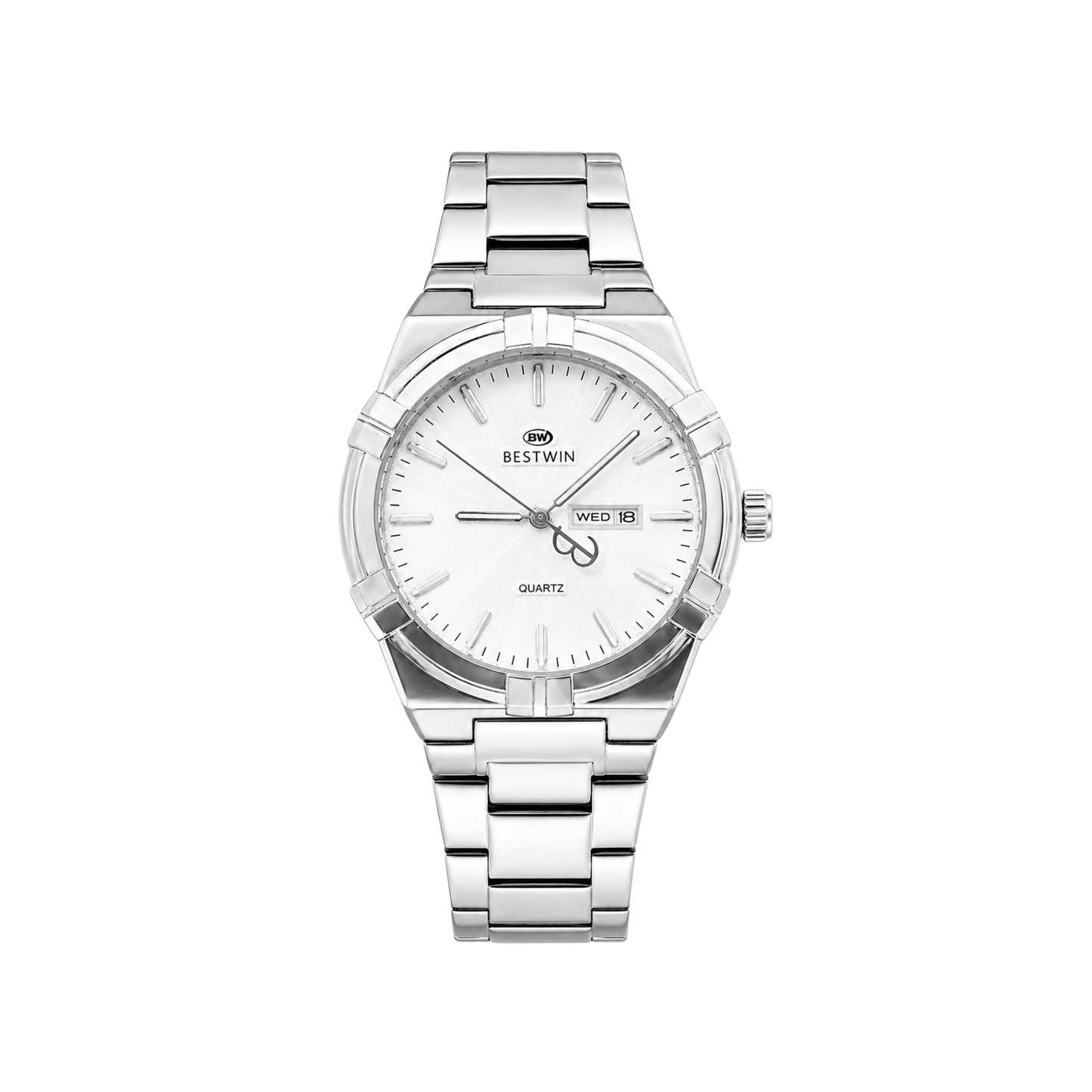 Bestwin 130M Classic Luxury Quartz Men's Watch Silver