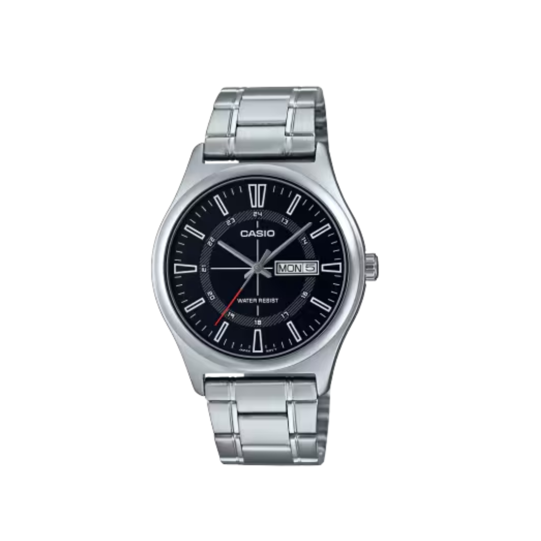 Casio Standard Day Date Silver Chain Watch MTP-V006D-1CUDF