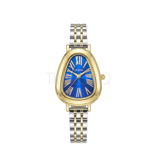 Oliya 2016 Women’s Retro Vintage Watch – Blue Dial | Elegant Ladies Wristwatch