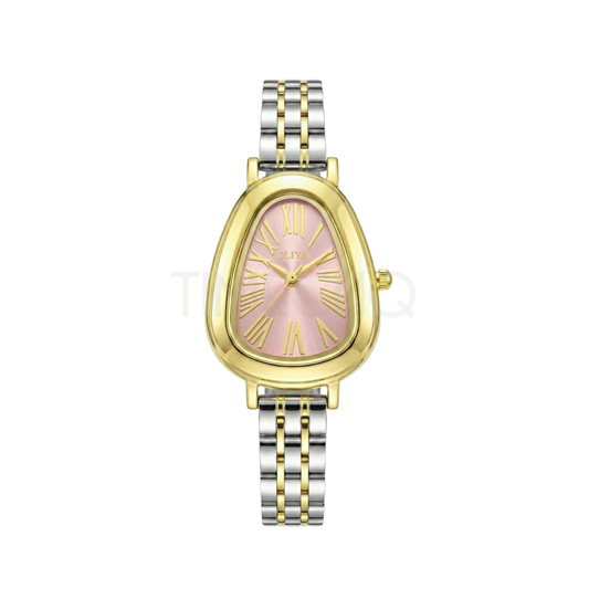 Oliya 2016 Women’s Retro Vintage Watch – Light Pink Dial | Elegant Ladies Wristwatch