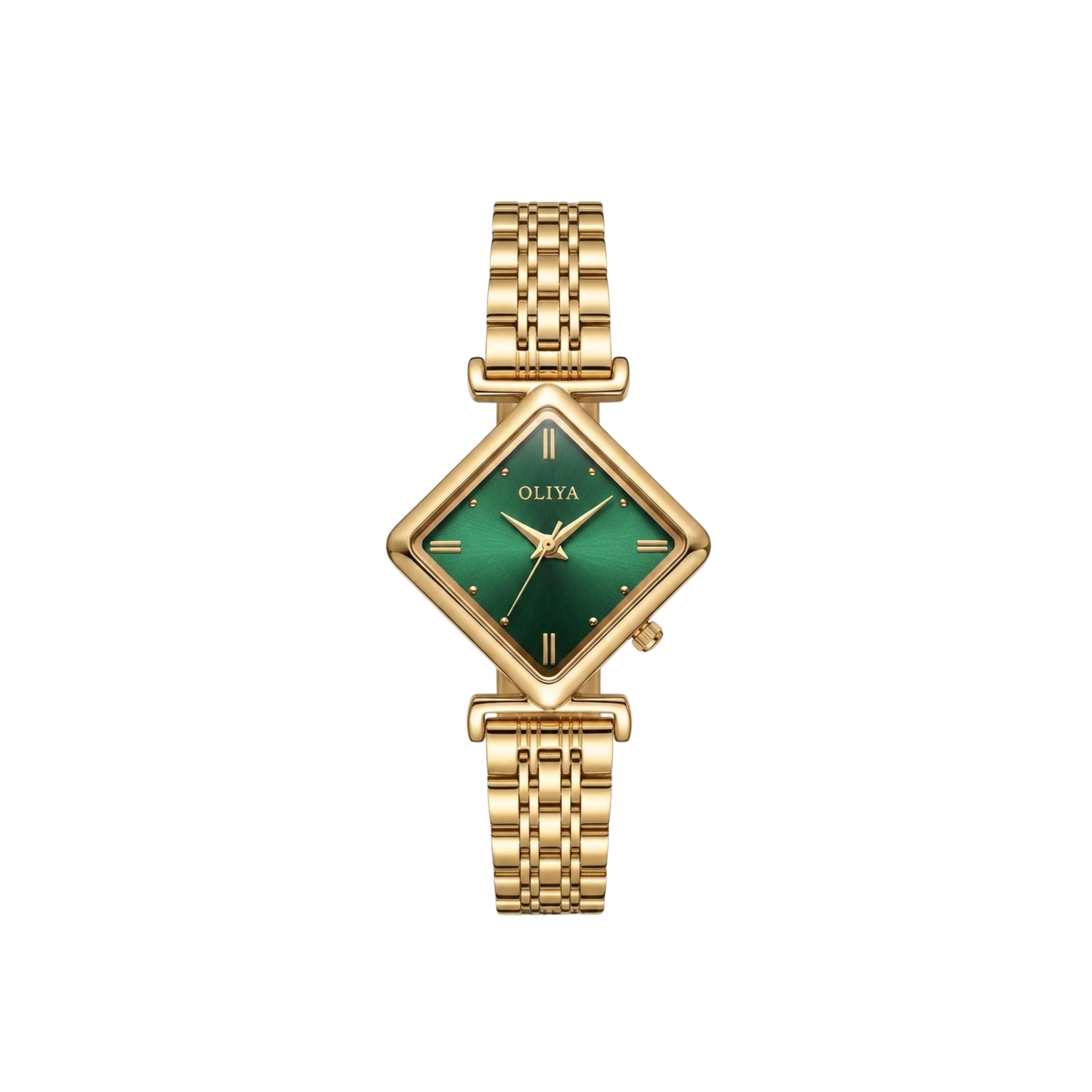 Oliya 6819 Women’s Gold Watch – Green Dial | Elegant Ladies Wristwatch