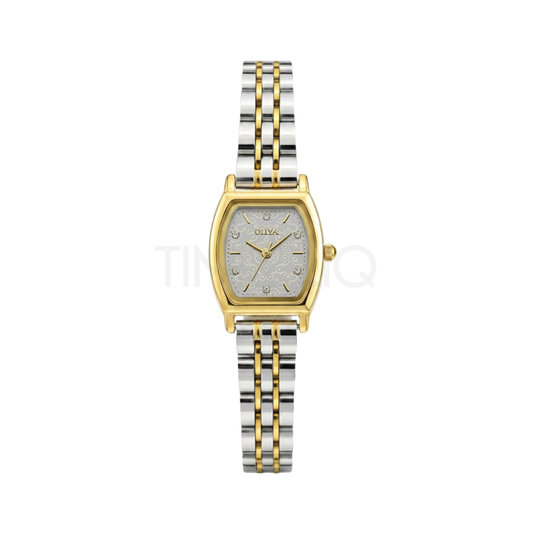 Oliya 2001 Luxury Two Toned Ladies Watch- Grey Dial