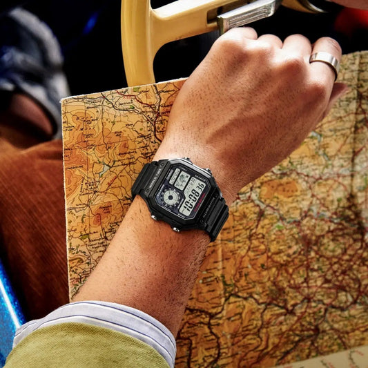 CASIO AE-1200WH-1AV Youth Digital World Time Watch