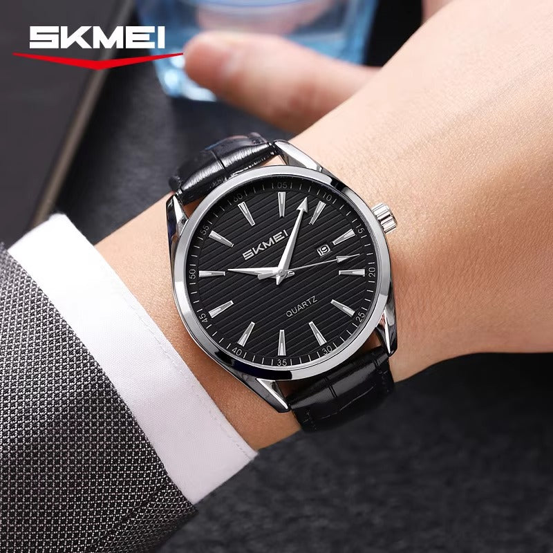 SKMEI 2490 Classic Business Quartz Watch- Black