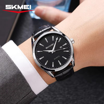 SKMEI 2490 Classic Business Quartz Watch- Black
